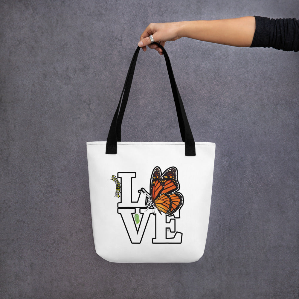 Love Monarch Butterfly Tote bag