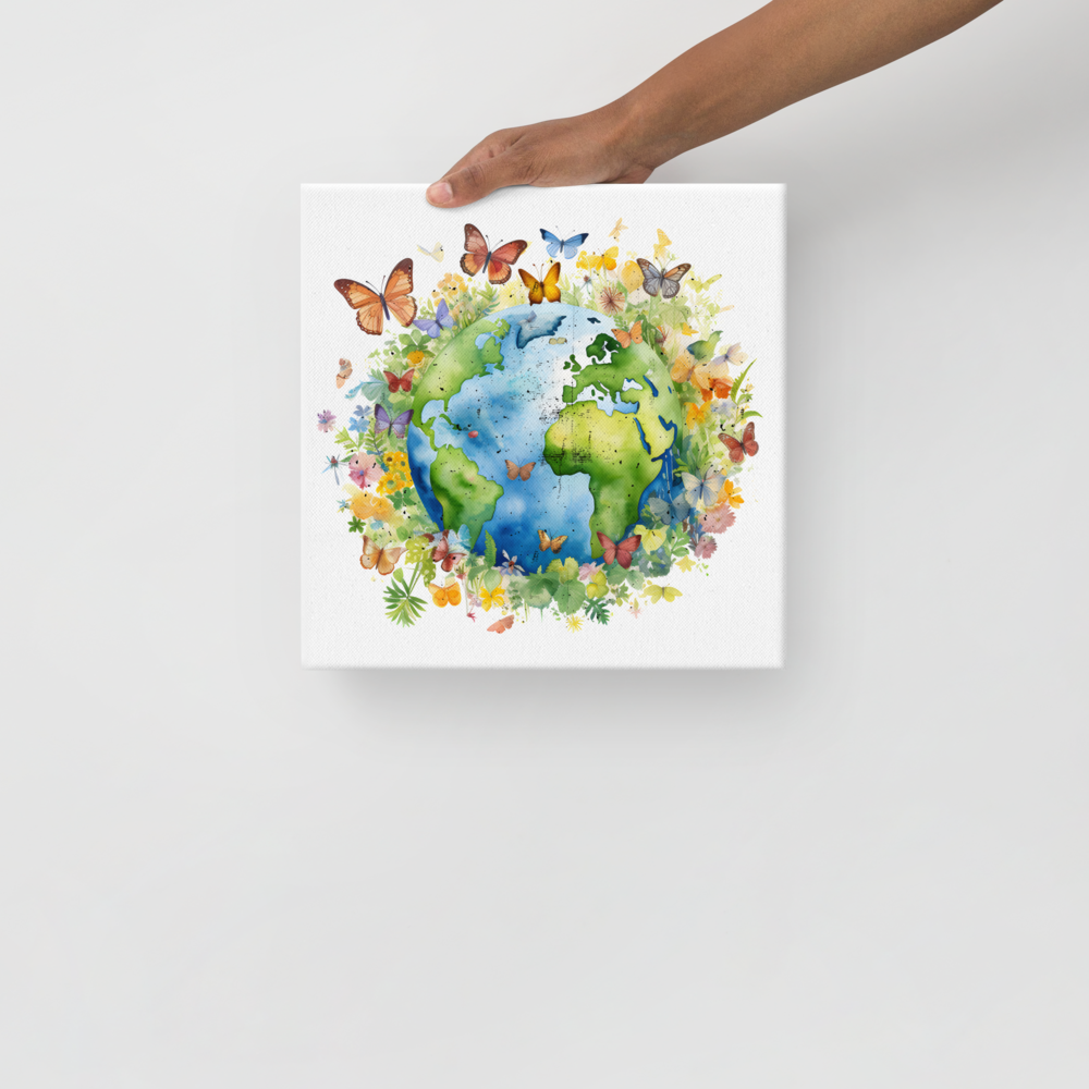 Earth Butterfly Canvas Print