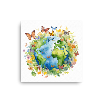 Earth Butterfly Canvas Print