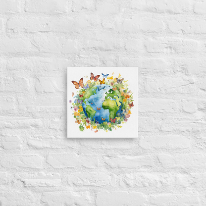 Earth Butterfly Canvas Print