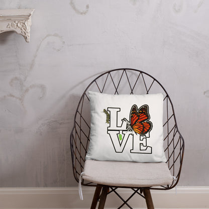 Monarch Butterfly Love Pillow