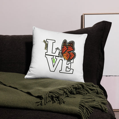 Monarch Butterfly Love Pillow