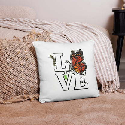 Monarch Butterfly Love Pillow