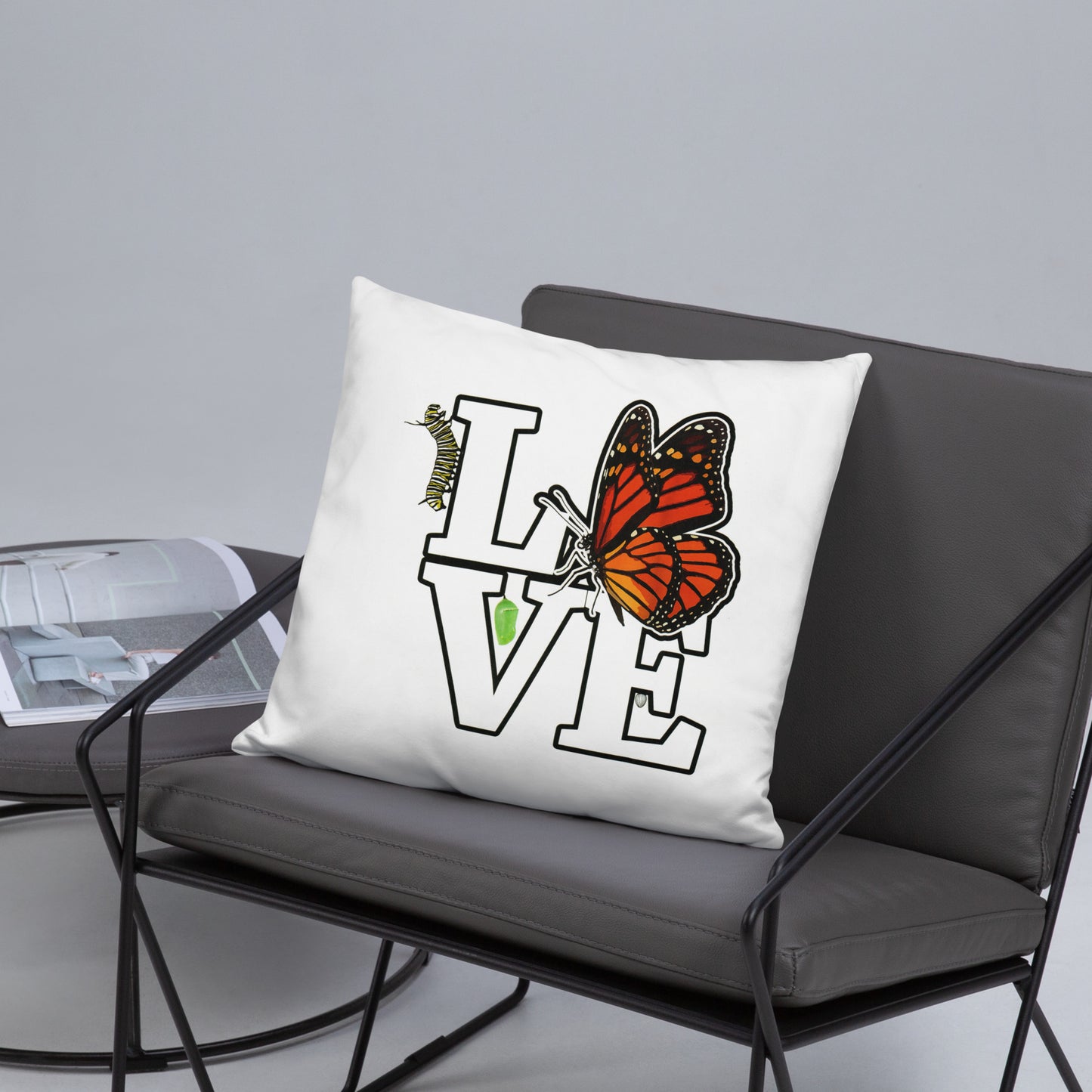 Monarch Butterfly Love Pillow