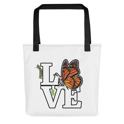 Love Monarch Butterfly Tote bag