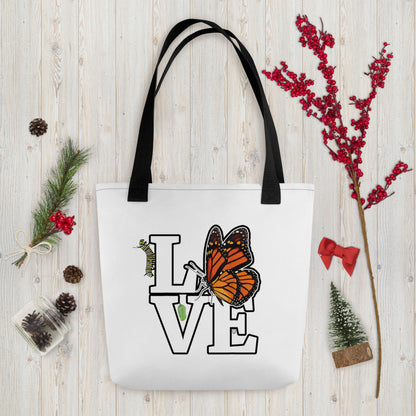 Love Monarch Butterfly Tote bag