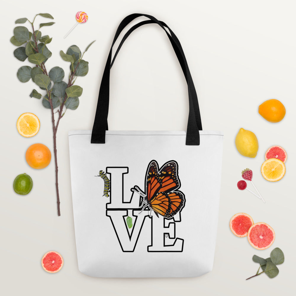 Love Monarch Butterfly Tote bag