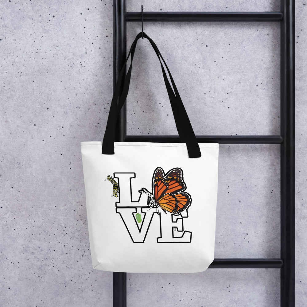 Love Monarch Butterfly Tote bag