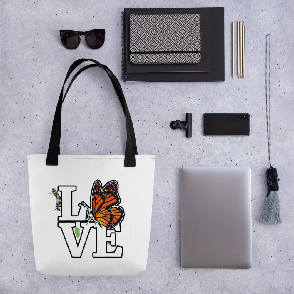 Love Monarch Butterfly Tote bag