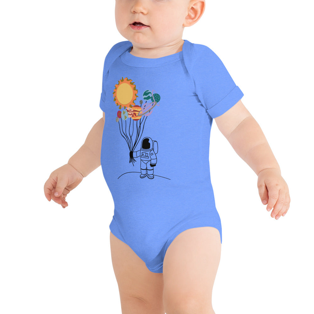 Astronaunt Solar System Balloon Baby short sleeve one piece