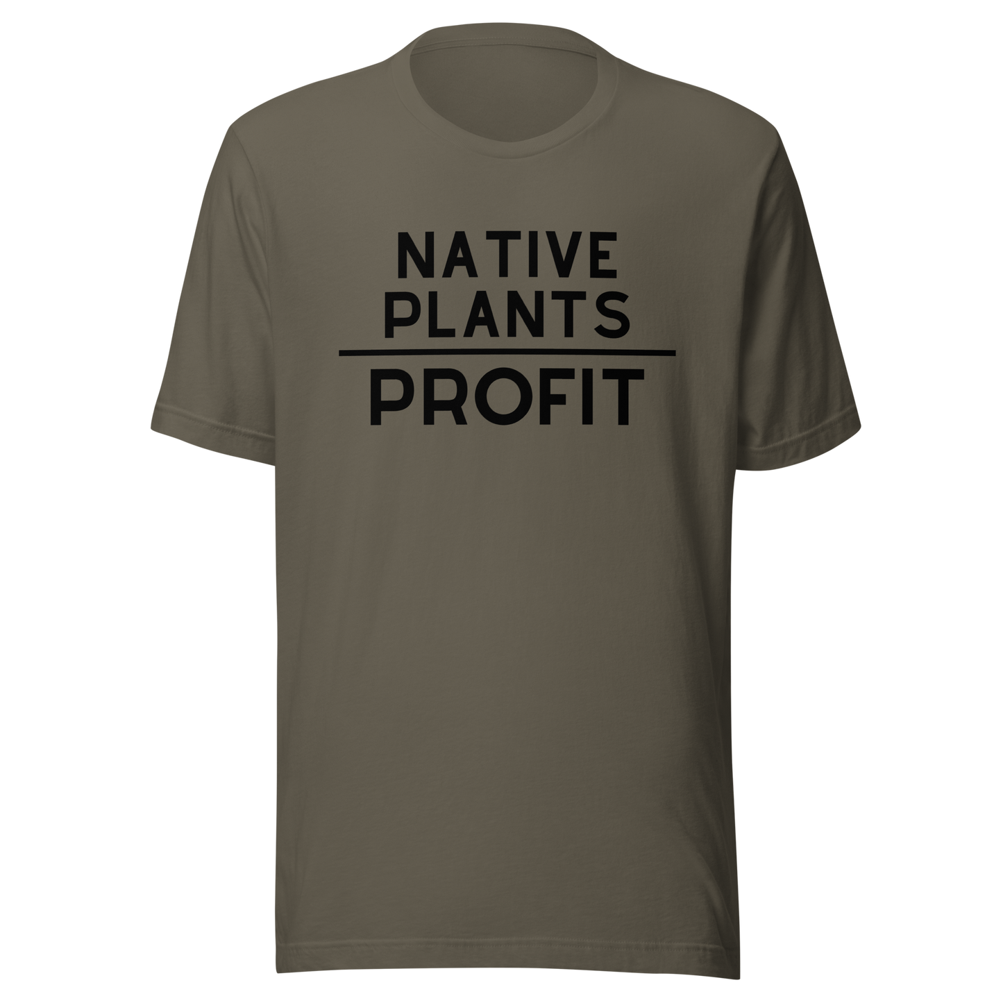 Native Plants Over Profit-Black Letters