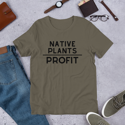 Native Plants Over Profit-Black Letters