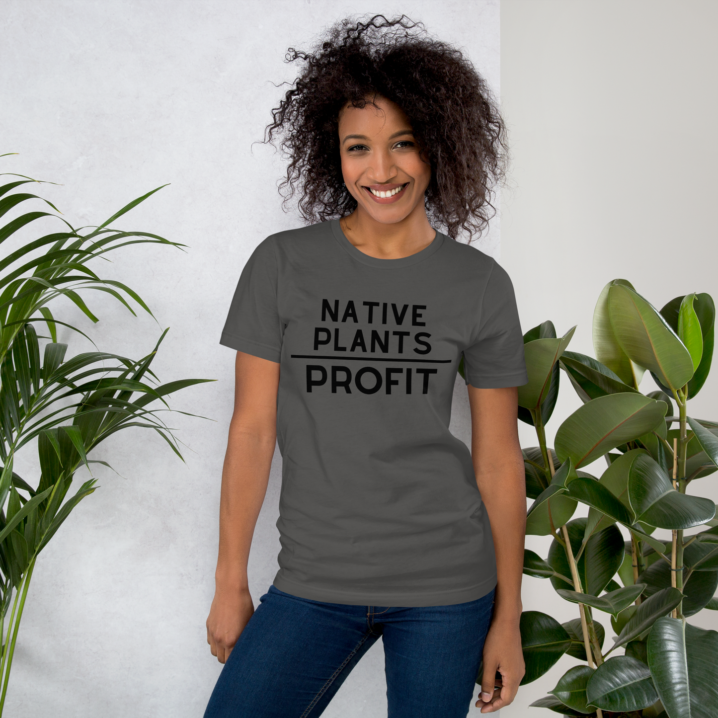 Native Plants Over Profit-Black Letters