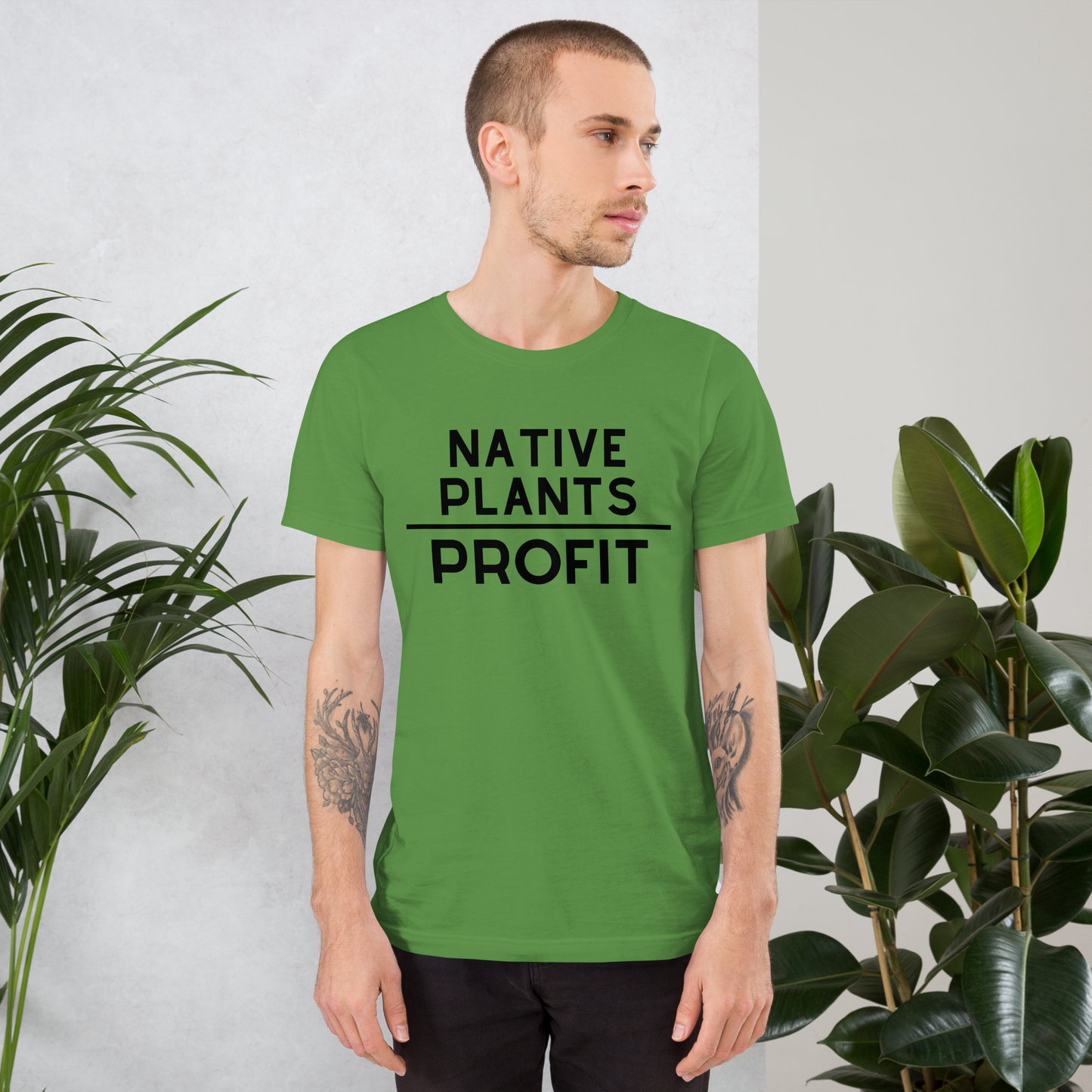 Native Plants Over Profit-Black Letters