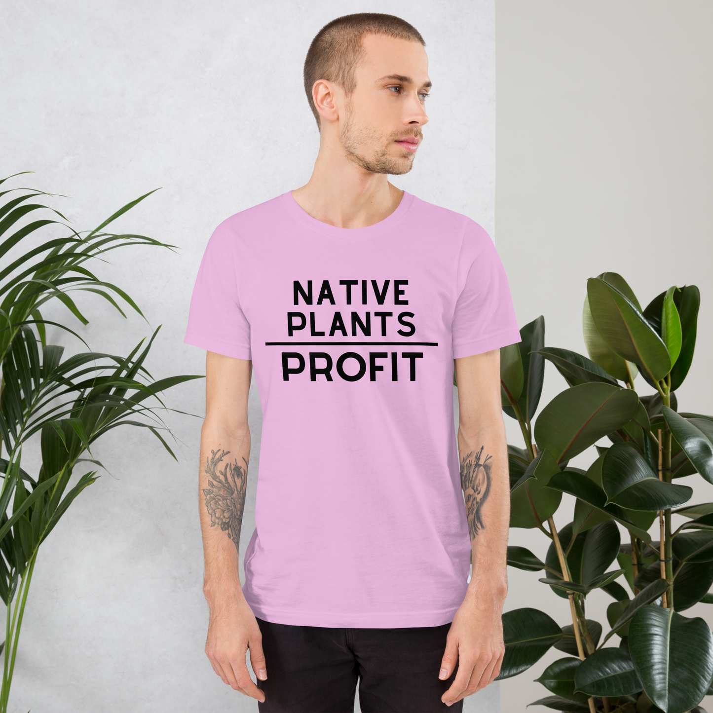 Native Plants Over Profit-Black Letters