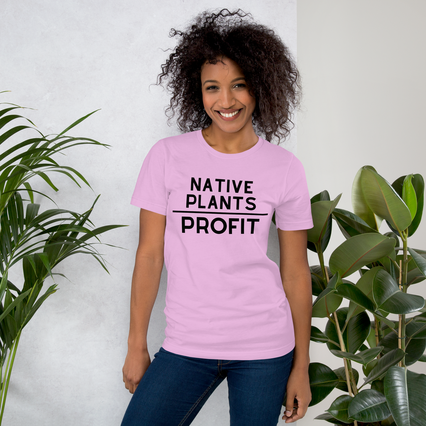 Native Plants Over Profit-Black Letters