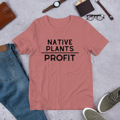 Native Plants Over Profit-Black Letters