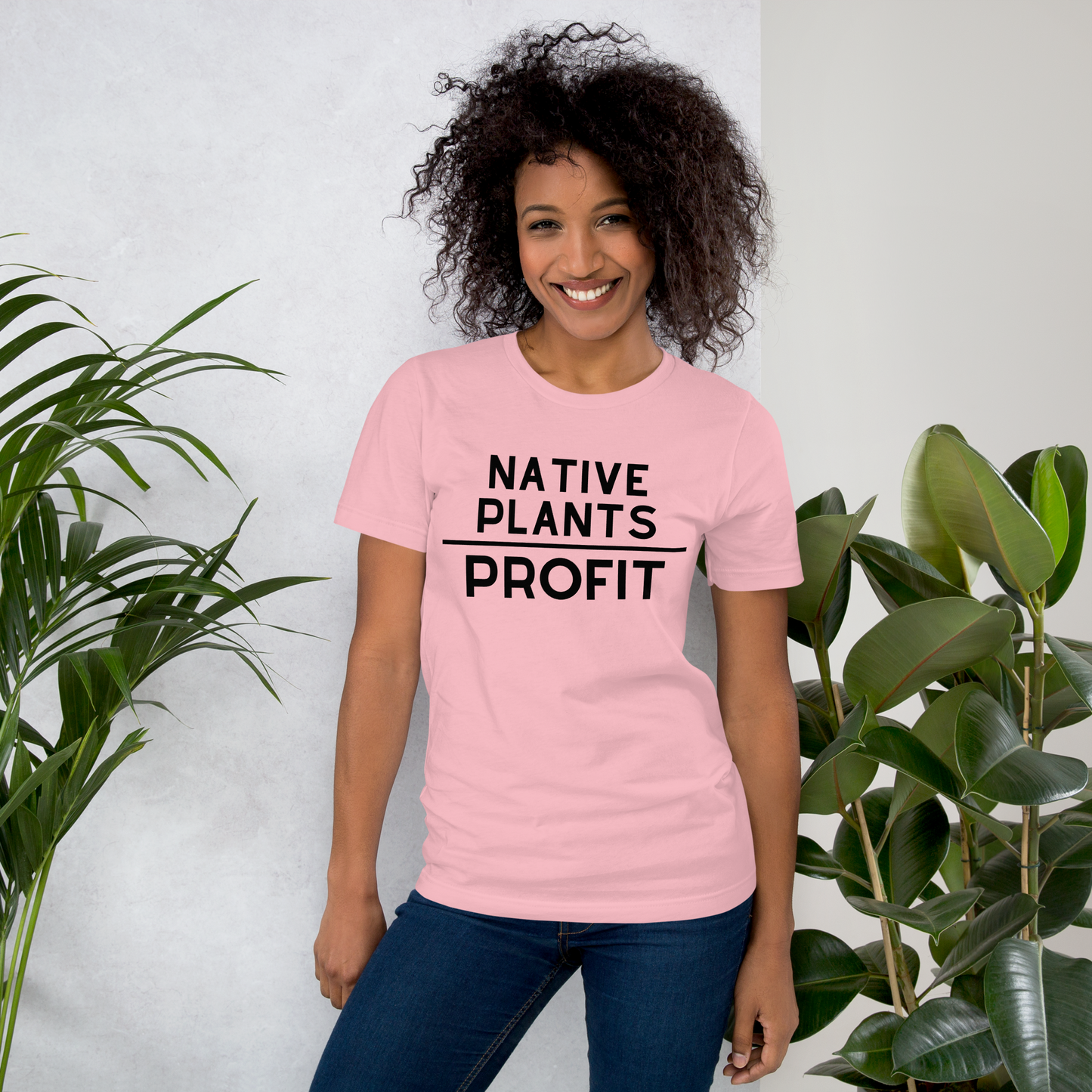 Native Plants Over Profit-Black Letters