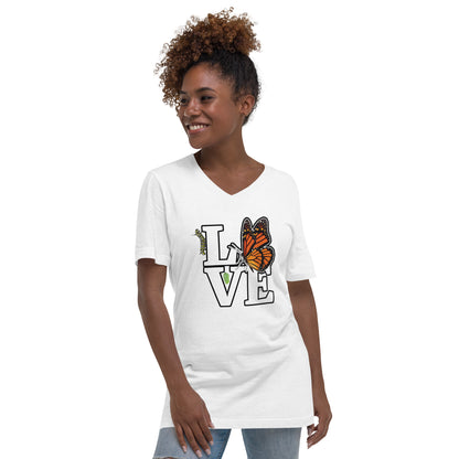 Love Monarch Butterfly  V-Neck T-Shirt